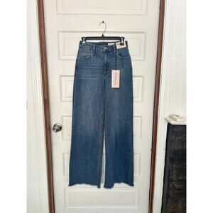 BCBGeneration High Rise Wide Leg Jeans Medium Wash  NWT Women's 5